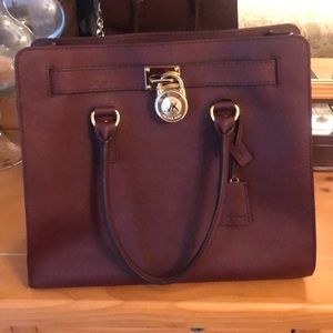 Michael Kors Hamilton bag (large, burgundy)